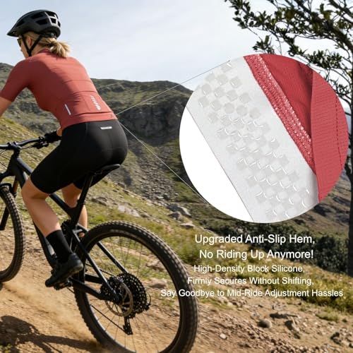 Lo.gas Radtrikot Damen Kurzarm,Fahrradtrikot Rennrad Trikot Atmungsaktiv Frauen Fahrrad Shirt Sommer Fahrradjacke Radfahren Top Mit 3 Taschen S korallenrosa