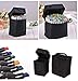 BEMLP Multifunction Large Capacity Black Folding Marker Pen Canvas Pencil Case Pen Storage Bag Can Hold 24-80 pcs Markers Pen (S and L)