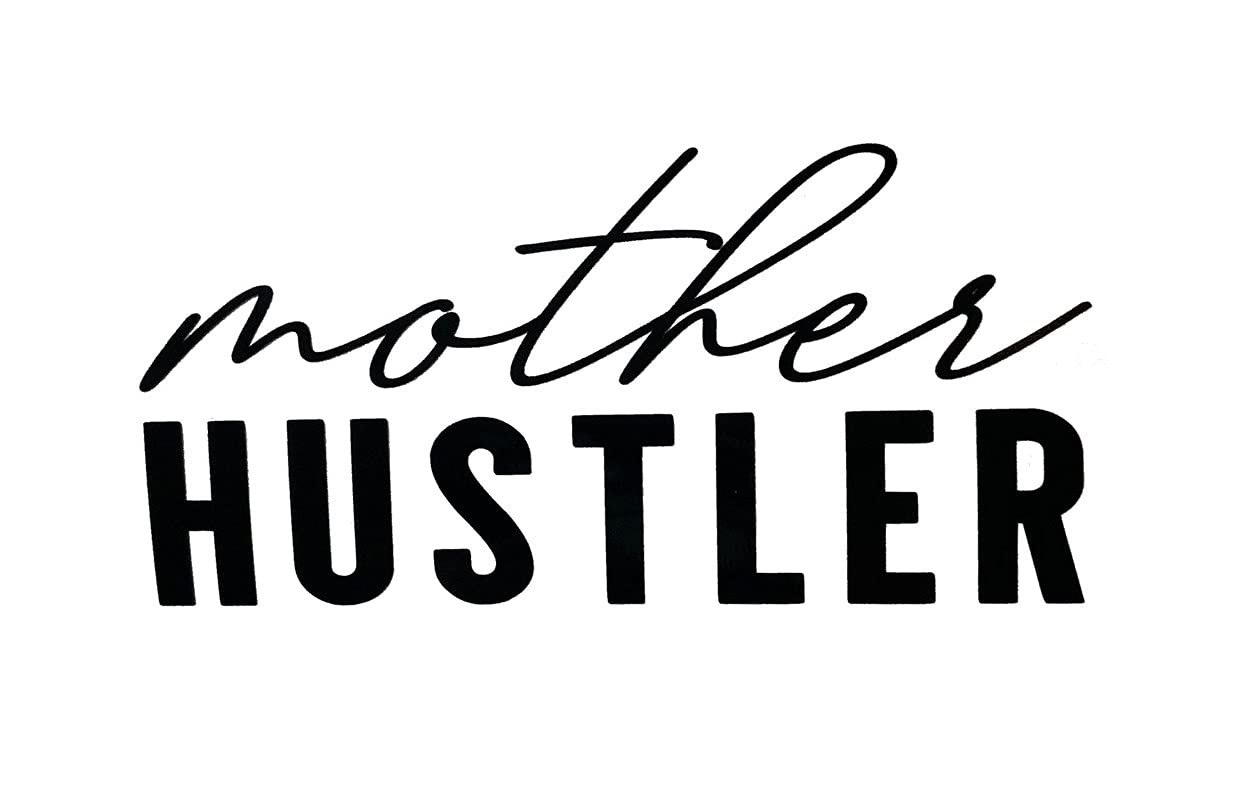 Autocollant vinyle noir Mère Hustler 14 x 7,6 cm CCI2811