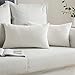 MIULEE Fundas Cojines para Cama Funda de Almohada de Pana Cojin Rectangular de Sofa Color Solido Decoracion para Habitacion Dormitorio Oficina Silla Salon Comedor 2 Pieza 30x50cm Blanco