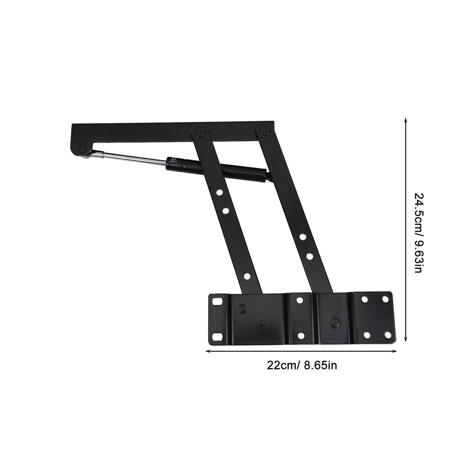 Veemoon 1 Par de Soportes Elevadores para Mesa de Centro, Bastidor Plegable de Hierro Negro, Estructura Resistente para Mesa Funcional