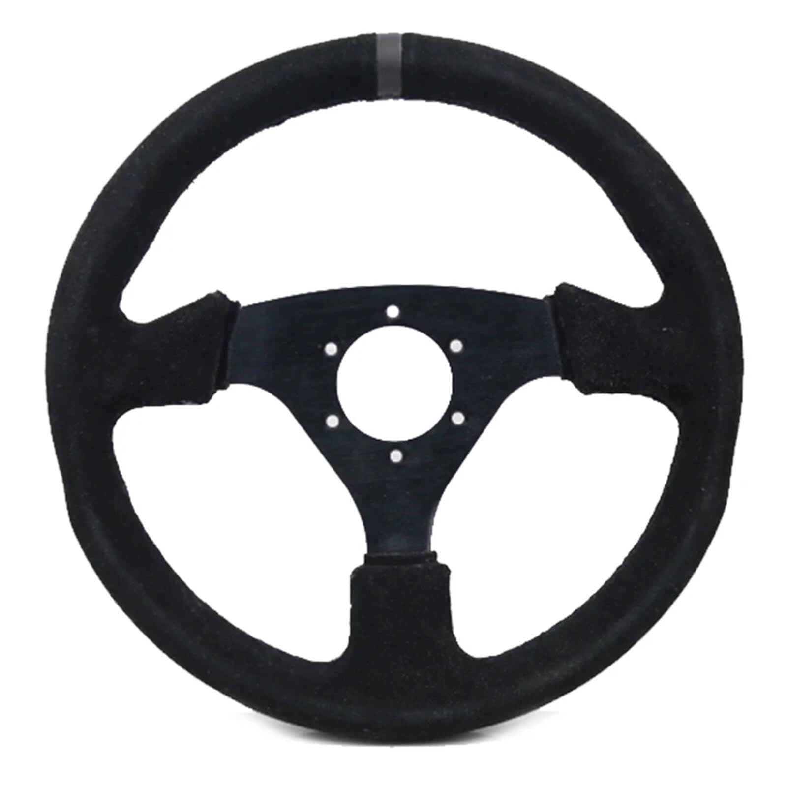 Volanti Auto Volante da corsa 13 pollici (330 mm) in pelle nera suture piatto Vieni