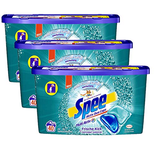 Preisvergleich Produktbild Spee Duo-Caps Frische-Kick, Vollwaschmittel, 120 (3 x 40) Waschladungen mit mehr Frische Gefühl