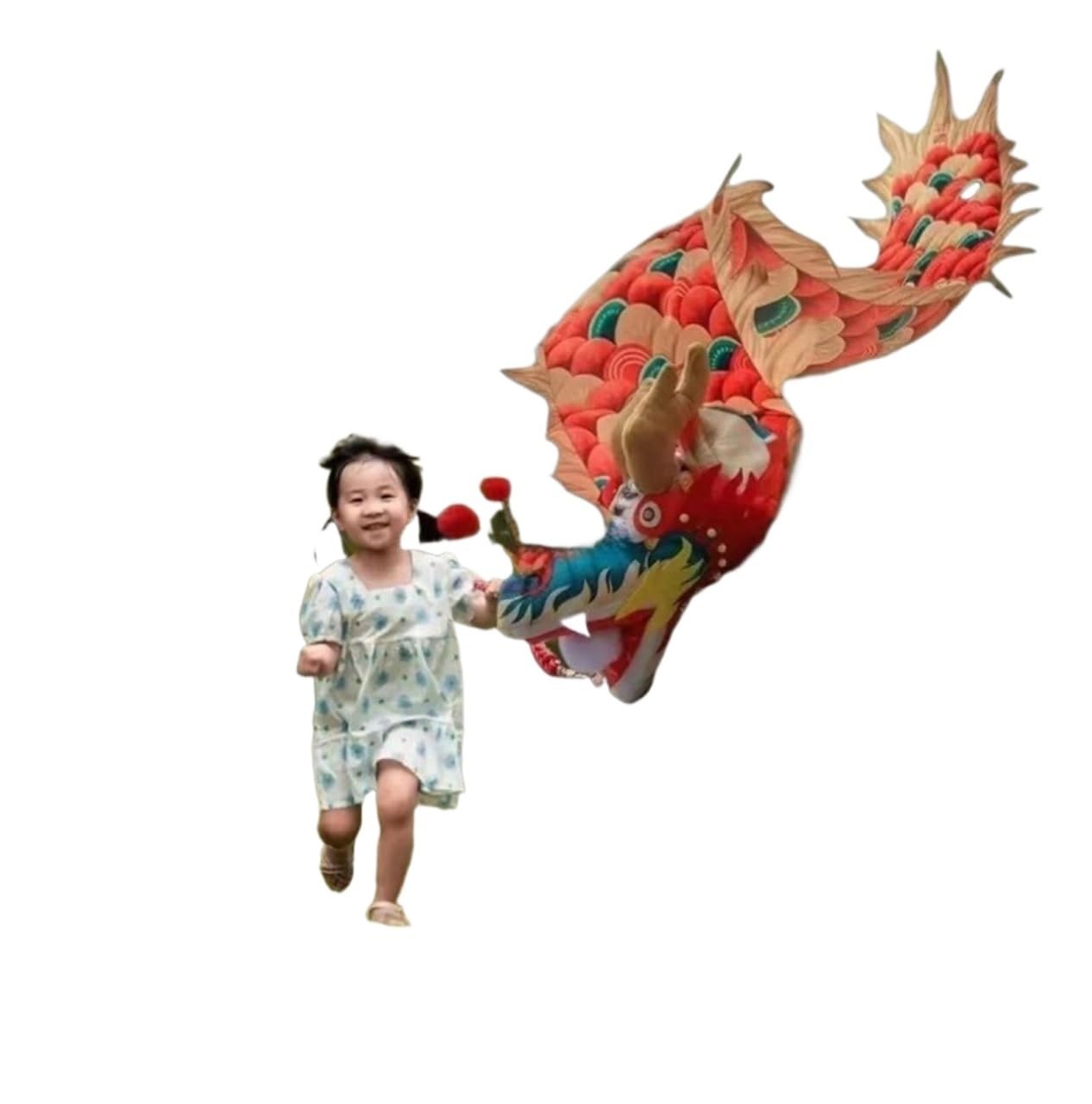 BJfhRH Outdoor Sports Traditional Spinning Ribbons Silk Dragon Dance Poi Square Streamer Fitness Swing Festival Celebration