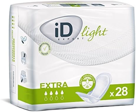 Euron Id Expert Light Extra (Formerly Euron Micro Extra Plus) Incontinence Pads (Anti Leak Cuffs) -(28 Pack) by Euron ID