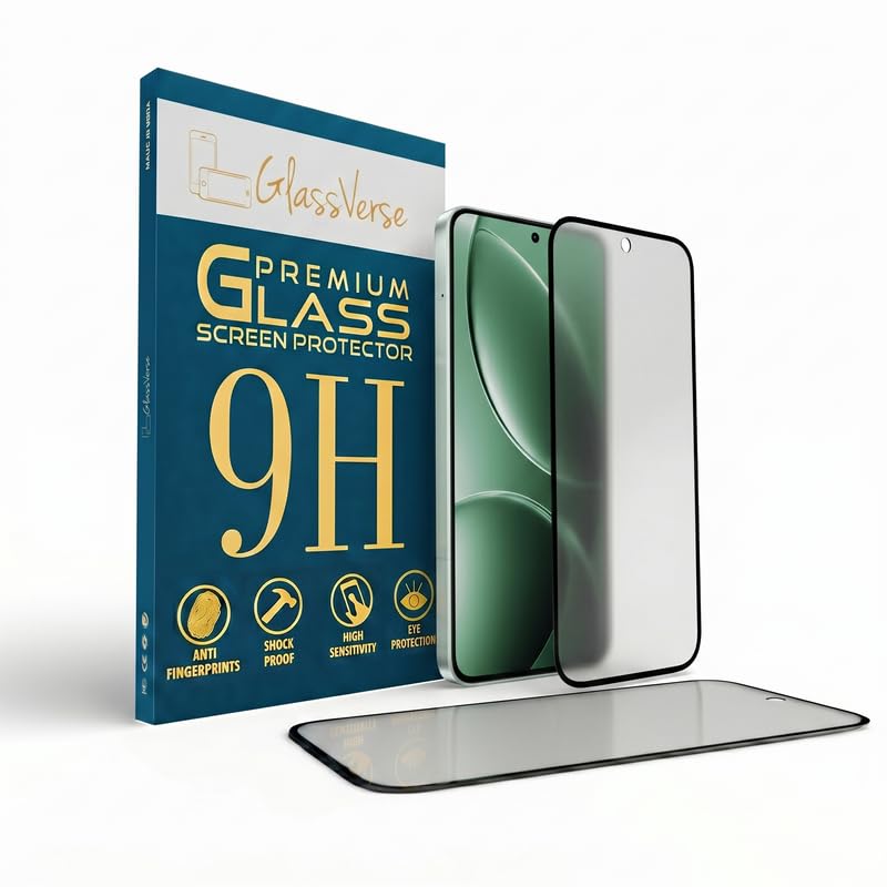 Image of GlassVerse Matte Tempered Glass for Redmi K80 Pro | Anti Glare, Smooth Touch Screen Protector, 9H Hardness, Edge to Edge, Case Friendly, Hassle-less Installation Kit Included. (Pack of 2)