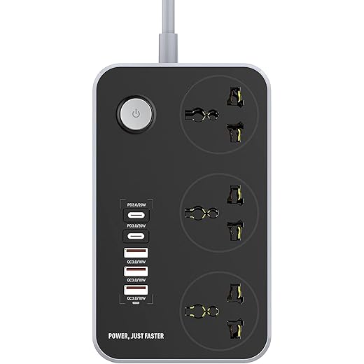 Extension Board 2500W 3 Socket with USB Ports