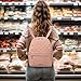 BESMART Cute Leather Small Quilted Backpack for Women, Mini Backpacks Casual Daypacks with 3 Compartments, Fashion Rhombic Jacquard Women’s Backpack for Commute/Work/Travel