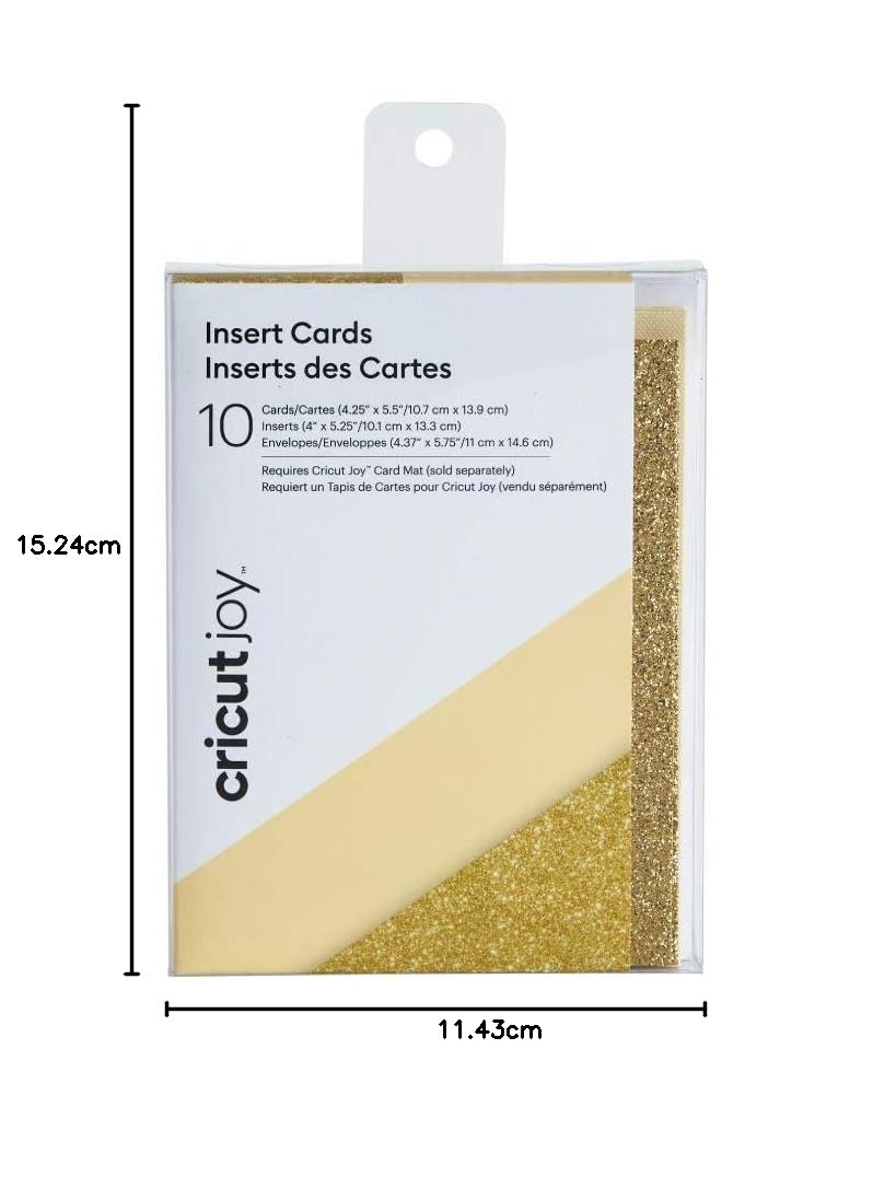Cricut Joy Insert Cards, Cream/Gold Glitter