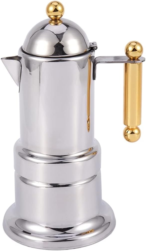 200Ml 4 Cups Stainless Steel Coffee Pot Moka Maker Teapot Filter Automatic Espresso Machine