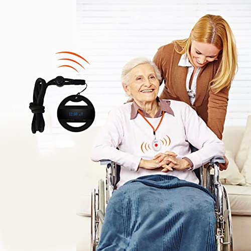 SINGCALL Emergency Alarm System for the Elderly/Patient/Disabled that Calls for Help 2 Alert Call Bells 1 Mobile Receiver with Lanyard - Image 2