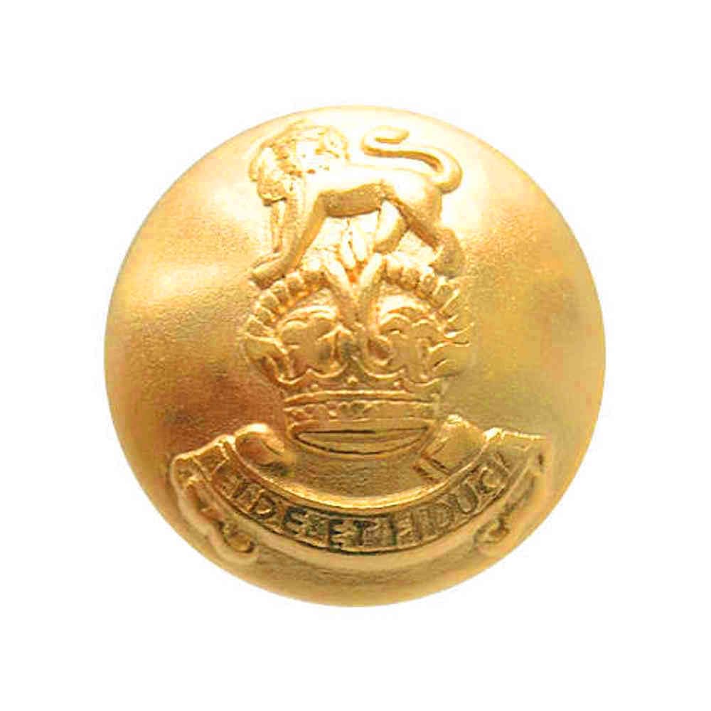 Metal Dome British Military Crest Shank Buttons Gold Size 18mm (24)