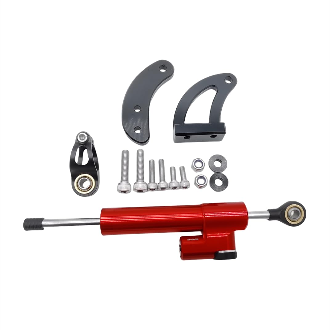 Steering Damper for Kaabo Mantis King GT Electric Scooter Shock Absorber Part Accessories (Red)