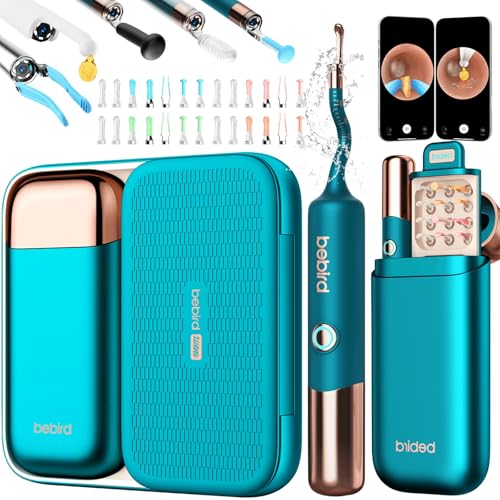 Bebird Earsight Ultra 2K Ear Wax Removal Tool Camera Pain-Free Ear Cleaner with HD Otoscope Visual Ear Pick Tweezers Safe Silicone Tips Ear Cleaning Kit for Family FSA HSA Eligible (Green)