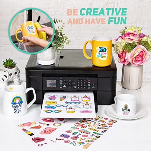 Printable Vinyl Sticker Paper For Inkjet Printer & Laser Printer - 25 Sheets Glossy Waterproof Sticker Paper, Printable Sticker Paper For Cricut, Glossy Sticker Paper For Printer - Letter 8.5" X 11" #TOP3