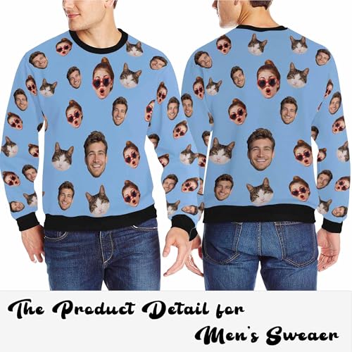 M YESCUSTOM Custom Sweater Personalized Christmas Crewneck Sweatshirt for Family Customized Hoodie Sweatshirt for Holiday2