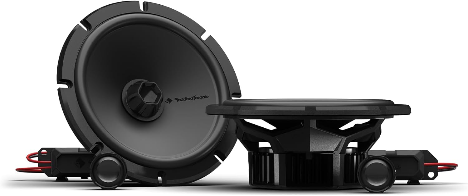 Rockford Fosgate P2V2-675 Punch P2 6.75” 2-Way 4-Ohm Convertible Speakers, Configure as a Coaxial or Component System – Black (Pair)