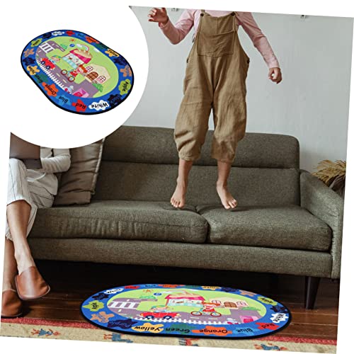 STOBOK Game Tapijt Vloerkleed Auto Vloermat Vloerkussens Voor Kinderen Fun Tapijt City Map Baby Mat Baby Kruipen Vloermat Baby Game Gebied Tapijt Kinderen Voet Mat Cartoon Baby Crawl Mat - Afbeelding 6