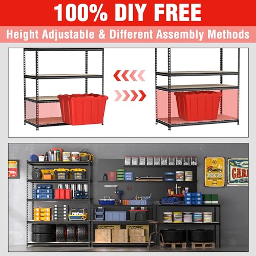Image of WORKPRO 5-Tier Shelving with Particle Board, 72 inch Hx36 Wx18 D, 4000LBS Load