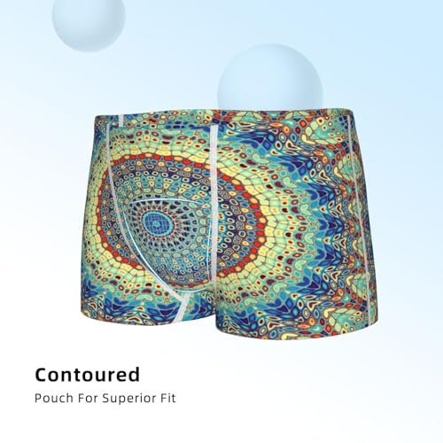 Boys' Cotton Boxer Brief Soft Underwear-Round Mandala14