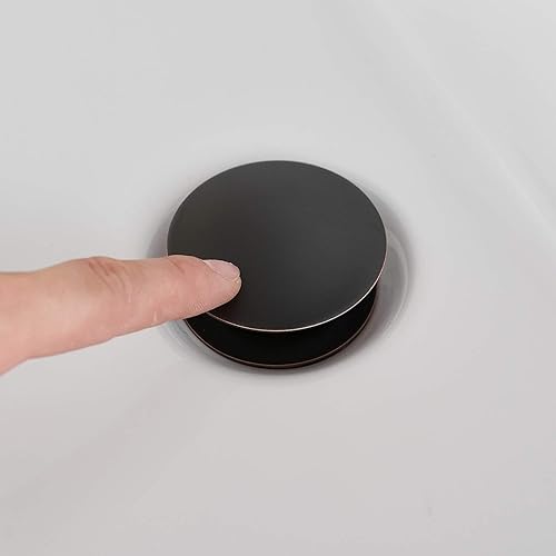 Miniatura 7 de Homevacious Grifo de baño de níquel cepillado con cascada de bronce aceitado con una sola manija grifo de lavabo de un solo orificio con línea de