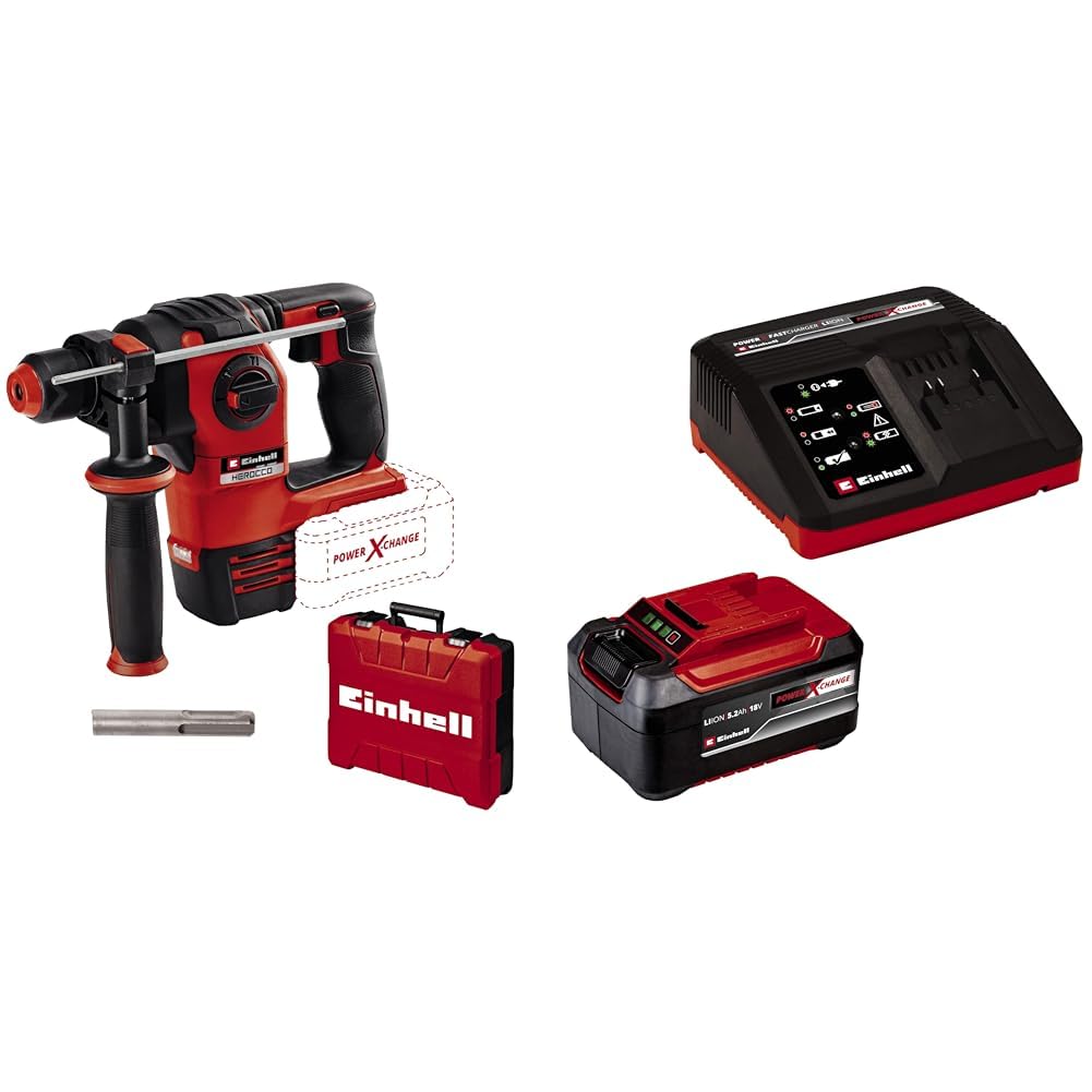 Marteau perforateur puissant Einhell Herocco pour percer sans effort avec batterie 5.2Ah