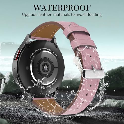 22mm Premium Italy Leather Watch Bands Compatible with Samsung Watch 3 45mm, Galaxy 46mm, Gear S3 Frontier, Quick Release Wear-resistant Leather Watch Straps Replacement Band for Women Men