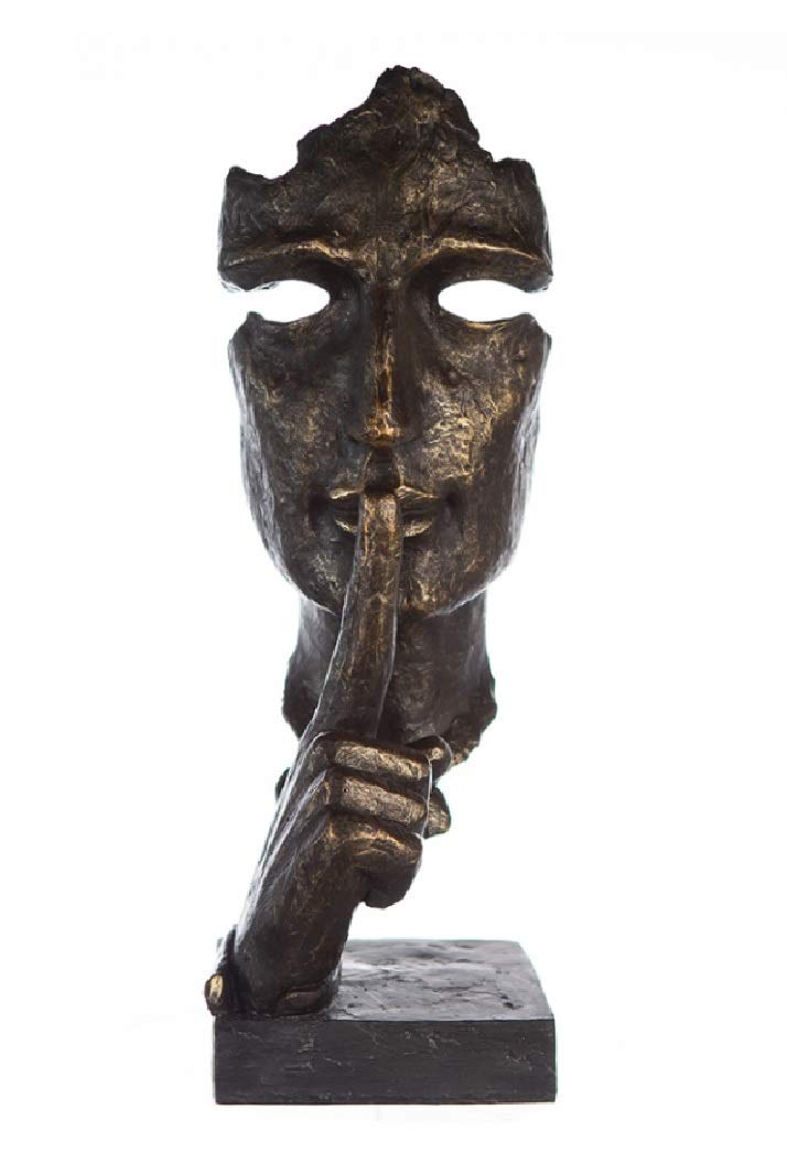 Casablanca - Escultura Decorativa - Silence - Poli - 39 x 13 x 13 cm
