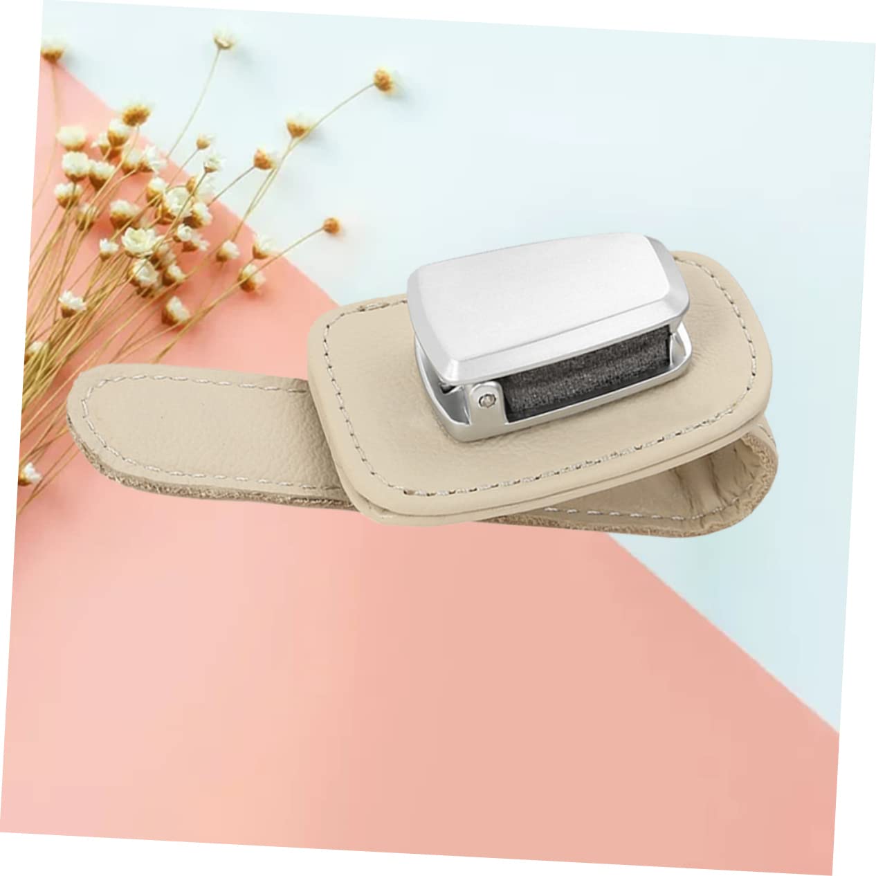 ibasenice 3piezas Soporte para Gafas De Sol Multi-Funcional Clip De Almacenamiento para Visera De Coche Beige Accesorio Práctico para Evitar Rasguños y Roturas