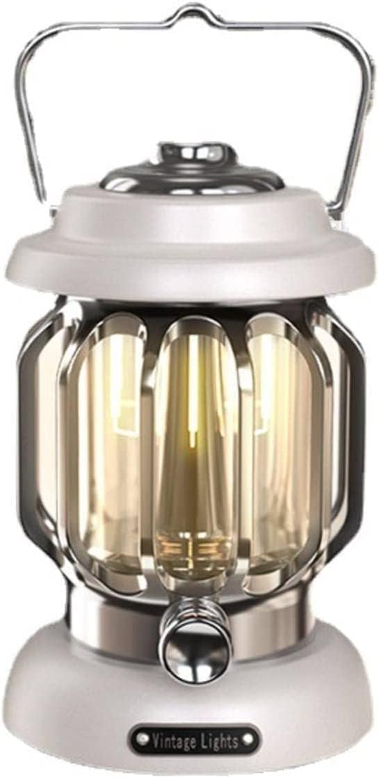 LED Camping Lantern,Rechargeable Retro Metal Camping Light,Battery Powered Hanging Knob Dimmable Candle Lamp ,Portable Waterpoor Outdoor Tent Bulb, Emergency Lighting for Power Failure
