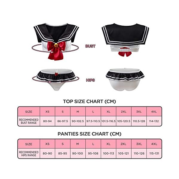 LittleForBig-Damen-Negligee-Sexy-Matrosenkragen-Aermellos-Rueckenfrei-Bikini-Slip-Kostuem-Magische-Maedchen-Usagi-Dessous-Set LittleForBig Damen Negligee Sexy Matrosenkragen Ärmellos Rückenfrei Bikini Slip Kostüm Magische Mädchen Usagi Dessous…