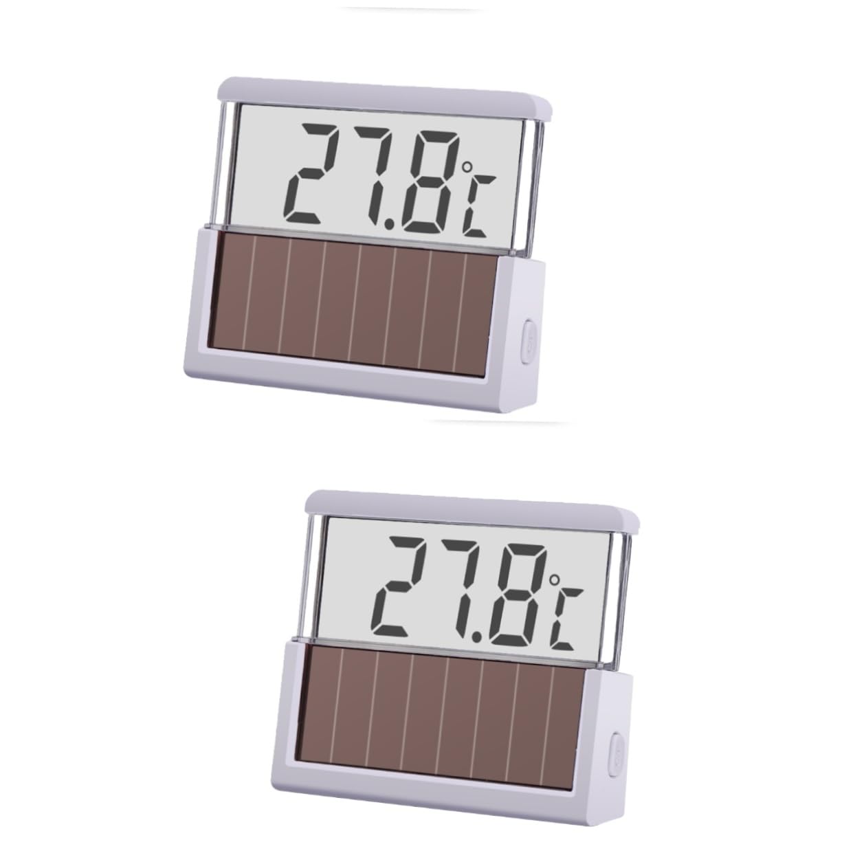 NOLITOY 2pcs Solar Thermometer for Fish Tank Led Temp Gauge Abs Mini Size Easy to Use