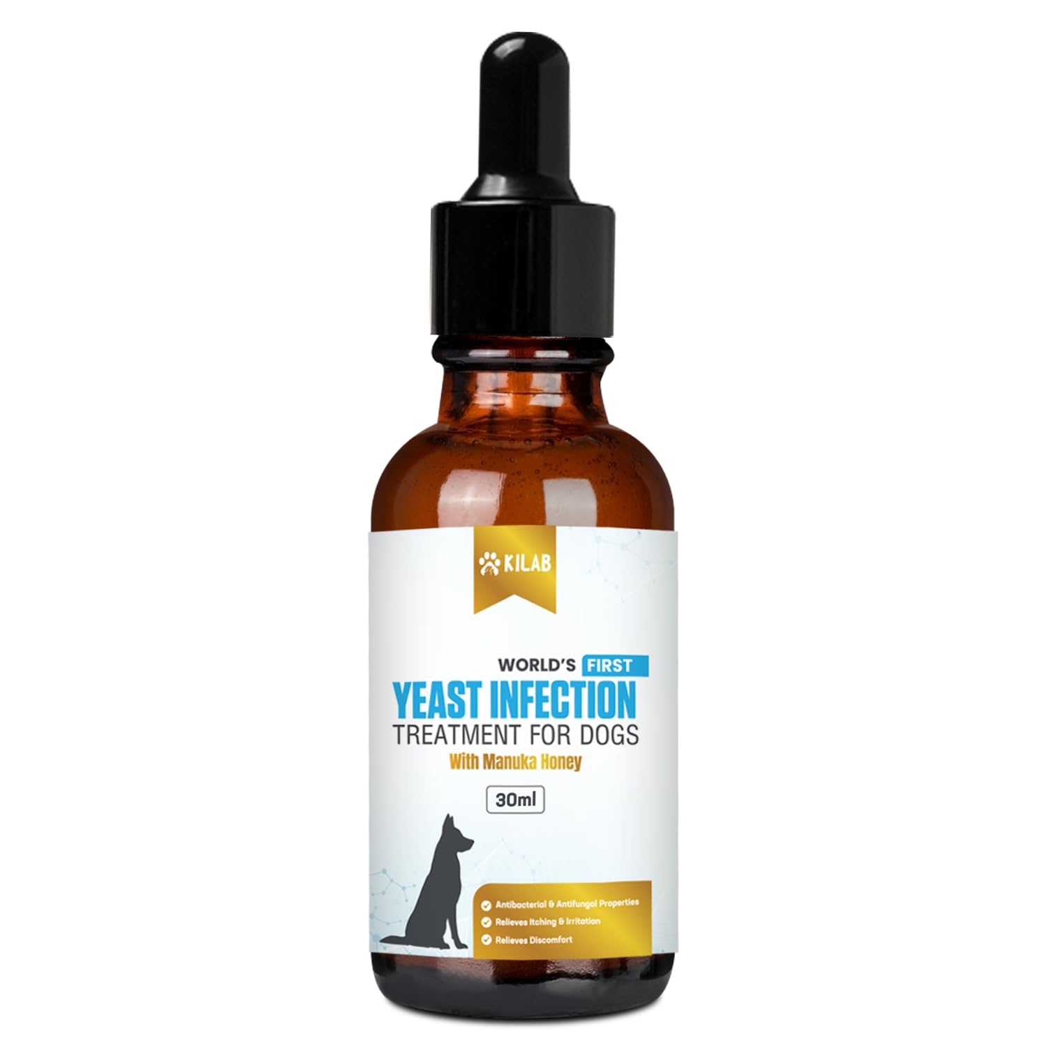 Natural Yeast Infection Treatment for Dogs. Supports Healthy Itch Relief, Inflammation Relief, Allergy Relief & More. Dog Yeast Ear Infection Treatment. (30 ML)