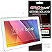 Price comparison product image TECHGEAR [Pack of 5] Screen Protectors for Asus ZenPad 10 (Z300C / Z300M) 10.1 Inch - Clear Lcd Screen Protectors With Cleaning Cloth + Application Card