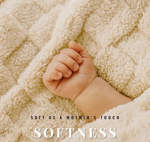 Image of VAS COLLECTIONS Coral Flannel Baby Blanket | Ultra Soft & Fluffy AC Blanket | 300 GSM, 800 g Lightweight All-Season Wrapping Sheet for Newborns (Beige, 130x105 cm, 3-24 Months) (Coral Beige)