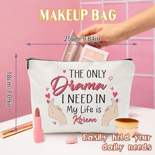 Korean Drama Fan Gifts - Funny Gifts for K-pop Lovers, Small Makeup Bag Korean Stuff Merch Gifts for Women, Korean Accessories Essential Gifts for Friends Besties Birthday Christmas Gifts4