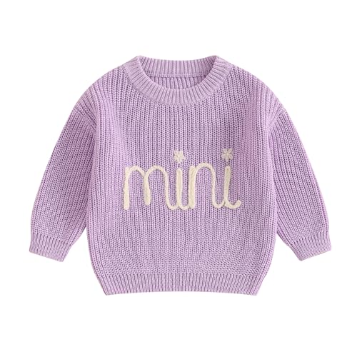 Mommy and Me Outfits Mama and Mini Long Sleeve Knit Sweater Pullover Mother Baby Daughter Matching Outfit4