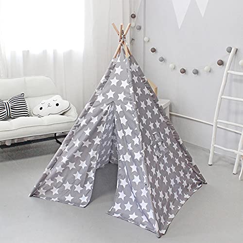 Geranium Tipi-tent voor kinderen, voor binnen en buiten, draagbaar, houten canvas, Indian Wigwam kinderspeelhuis, voor meisjes en jongens - Afbeelding 3