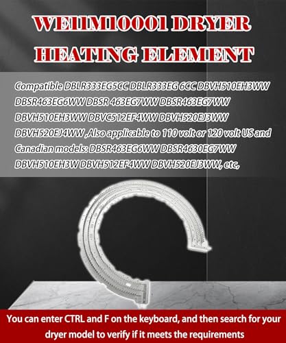 GE Dryer Heating Element Replacement (OEM) Parts WE11M10001 240V 5130W
| GE Dryer MICA Heater Replace GTD42EASJ2WW WE11 