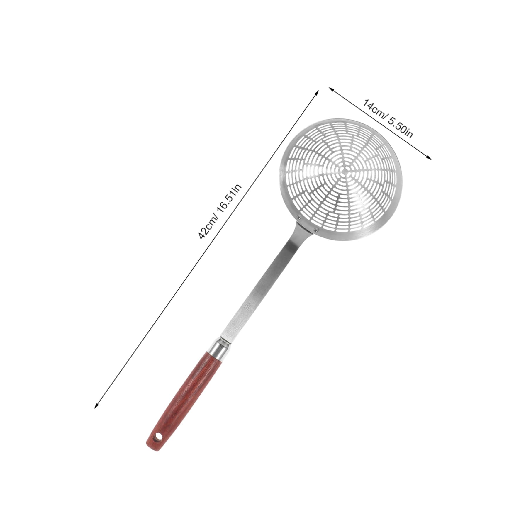 Ciieeo Stainless Steel Slotted Skimmer Spoon for Cooking Frying Large Oil Filtration Ladle Multi Functional Kitchen Utensil for Deep Frying Hot Pot Easy to Oil Residue Strainer