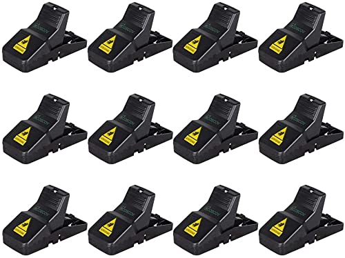 Mouse Traps, Small Mice Traps That Work, Mice Snap Trap with Detachable Bait Cup - 12 Pack