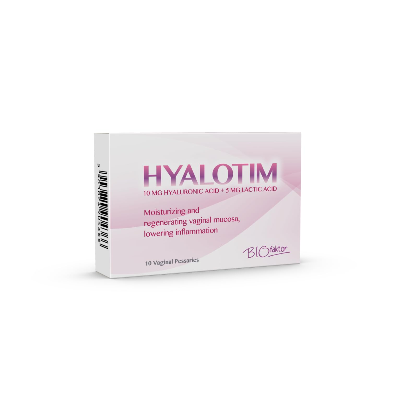 10MG HYALURONIC ACID + 5MG LACTIC ACID. 10 VAGINAL GLOBULES