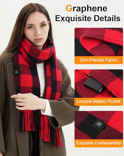 Women’s Heated Scarf – Rechargeable Neck Warmer, Perfect Christmas, Birthday4