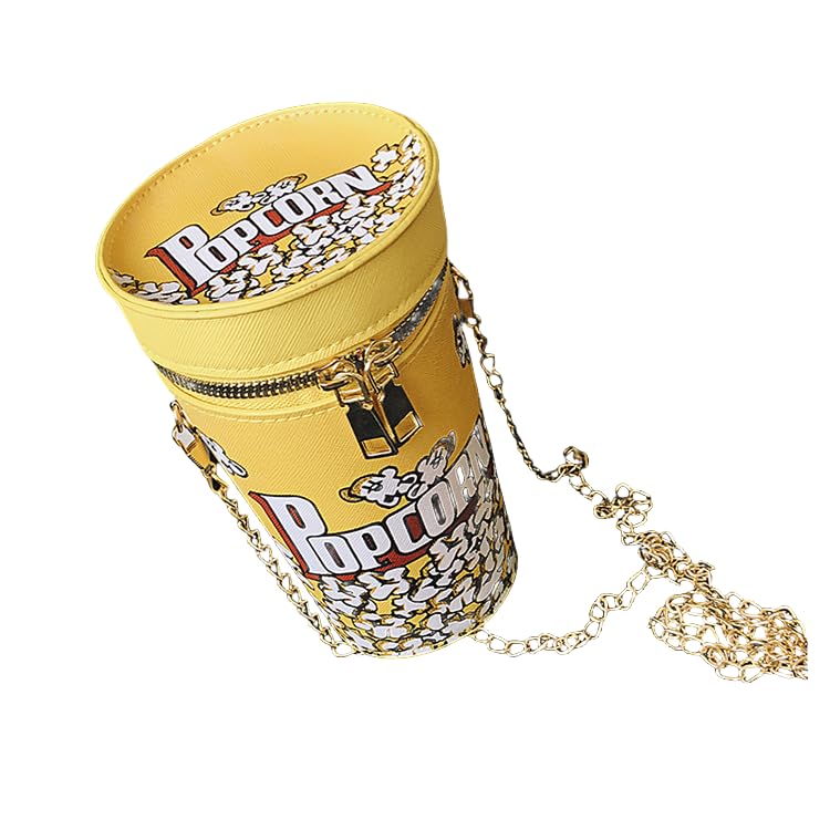 Food shaped women's popcorn handbag, novel crossbody bag, novel handbag, novel wallet, popcorn handbag women's PU crossbody bag, popcorn handbag, popcorn shoulder bag, women's popcorn bag