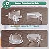Peakally Corner Protectors for Baby Pack of 12, Thick Table Furniture Edge Protectors for Kids with Strong Adhesion, Corner Guard & Edge Safety Bumpers Clear - 6 R and 6 L