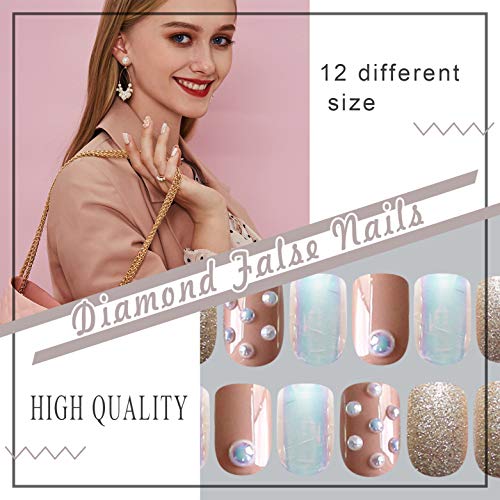 VIVID STELLA Künstliche Nägel Perle Nägel Zum Aufkleben 30 Stück Acryl Nagelset Vollständiges Kunstnägel Press on Nail… – Bild 7
