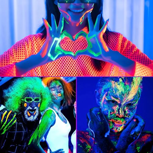 Image of YQNLIFA Black Light Bar, 15W 1FT Magnetic LED Black Lights with 5FT Cord, Portable Blacklights for Glow Party, Fluorescent Poster, Body Paint, Halloween Decorations, Room, Stage Lighting, 2 Pack