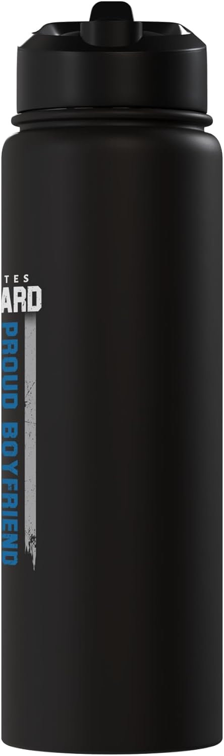 Proud Coast Guard Boyfriend US Coastie Family Matching Stainless Steel Insulated Water Bottle