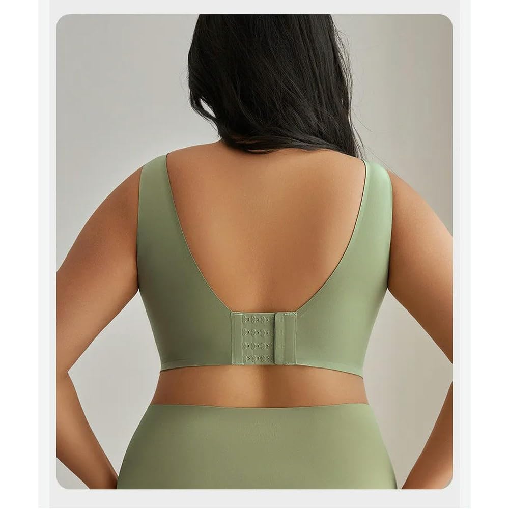 SYJYM M-5XL Conjuntos de Sujetadores de Talla Grande para Mujer Bragas regordetas para niñas Sujetadores de Gran tamaño sin Aros y antiflacidez para Mujeres con Pecho Grande