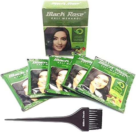 Black Rose Kali Mehandi 30 Sachets Each 10Grm With Free Mehandi Hair Dye Brush